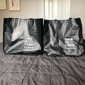 Large Lululemon Reusable Tote Bags (2)